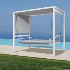 Viadurini in the Garden Gartenideen-Hängende Gartenschaukel aus lackiertem Aluminium - Broccard