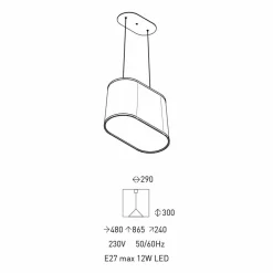 Viadurini Lighting Moderne Pendelleuchten-Hängende Metalllampe mit Netz- oder Leinenlampenschirm Made in Italy - Jump