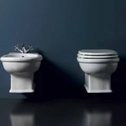 Viadurini Bathroom Wc-Hängende Toilettenschüssel aus weißer Keramik Design Style 54x36 Italy