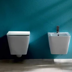 Viadurini Bathroom Wc-Hängende Toilettenschüssel, Keramik, modernes Design Sun Square, Italy