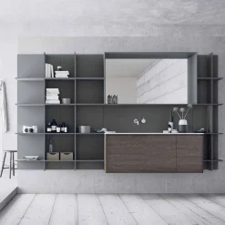 Viadurini Bathroom Badmöbel Hängend-Hängende und moderne Badezimmermöbel Zusammensetzung, Design Möbel - Callisi12