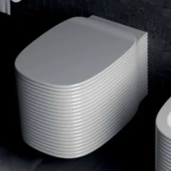 Viadurini Bathroom Wc-Hängende Vase in modernem Design aus Keramik, hergestellt in Italien, Amleto