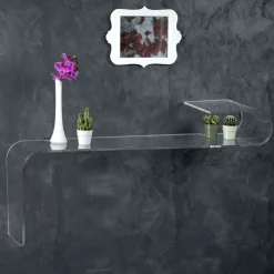 Viadurini Living Konsolentisch Flur-Hängende Wandkonsole in transparentem Design Acrylglas - Cesarea