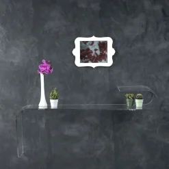 Viadurini Living Konsolentisch Flur-Hängende Wandkonsole in transparentem Design Acrylglas - Cesarea