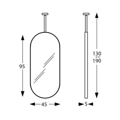 Viadurini Bathroom Badspiegel-Hängender Metallspiegel mit optionaler Beleuchtung, hergestellt in Italien – Amadeus