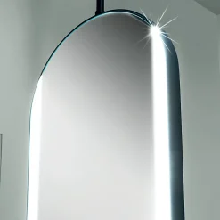 Viadurini Bathroom Badspiegel-Hängender Metallspiegel mit optionaler Beleuchtung, hergestellt in Italien – Amadeus