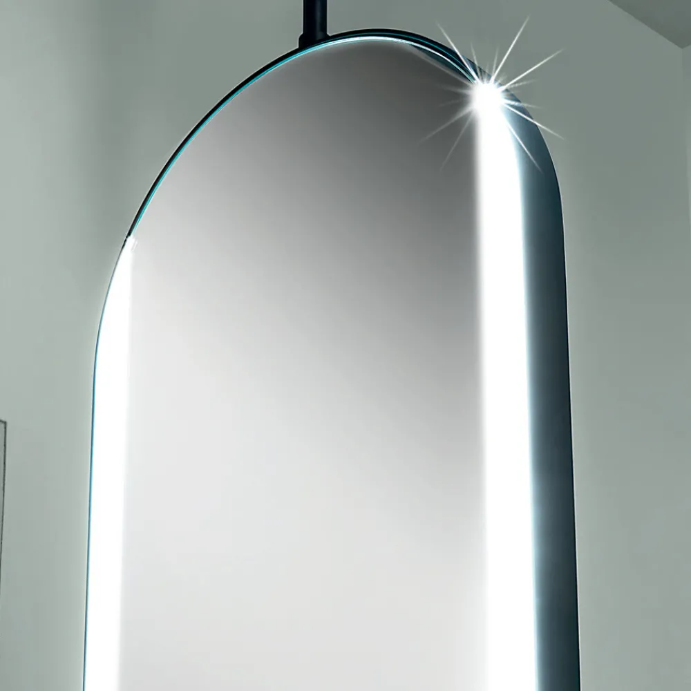 Viadurini Bathroom Badspiegel-Hängender Metallspiegel mit optionaler Beleuchtung, hergestellt in Italien – Amadeus