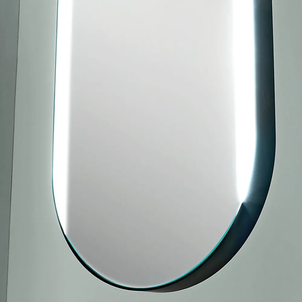 Viadurini Bathroom Badspiegel-Hängender Metallspiegel mit optionaler Beleuchtung, hergestellt in Italien – Amadeus
