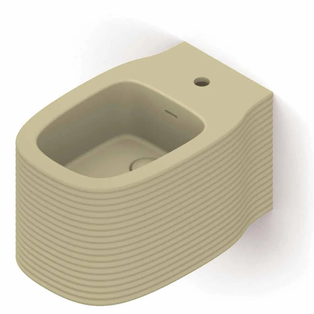 Viadurini Bathroom Bidet-Hängendes Bidet des modernen Designs in den Tonwaren hergestellt in Italien, Amleto