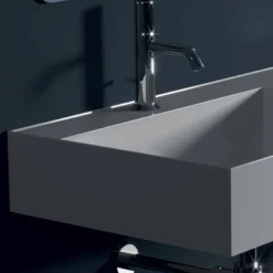 Viadurini Bathroom Farbige Waschbecken-Hängewaschbecken aus Keramik in modernem Design Sun 120x45 cm, hergestellt in Italien