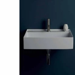 Viadurini Bathroom Farbige Waschbecken-Hängewaschbecken aus Keramik in modernem Design Sun 60x45 cm, hergestellt in Italien