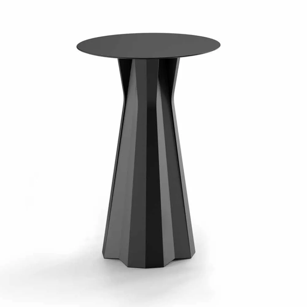 Viadurini in the Garden Garten Beistelltisch-Hoch Polyethylentisch mit runder Hpl-Platte Made in Italy - Tinuccia