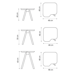Viadurini Living Moderne Couchtische-Hochwertiger Couchtisch aus massiver Esche Made in Italy - Ulm