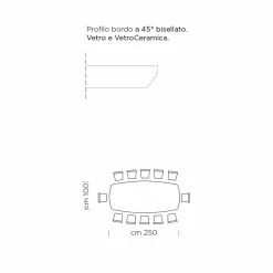 Viadurini Living Esstische-Hochwertiger Esstisch aus Keramik und Stahl, hergestellt in Italien – Ezzellino