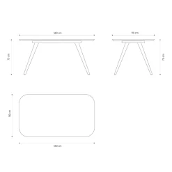 Viadurini Living Esstische-Hochwertiger Esstisch mit Eschenholzplatte Made in Italy - Ulma