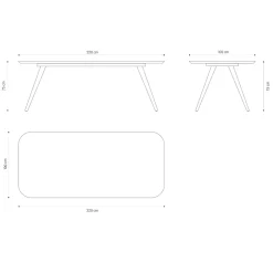 Viadurini Living Esstische-Hochwertiger Esstisch mit Eschenholzplatte Made in Italy - Ulma