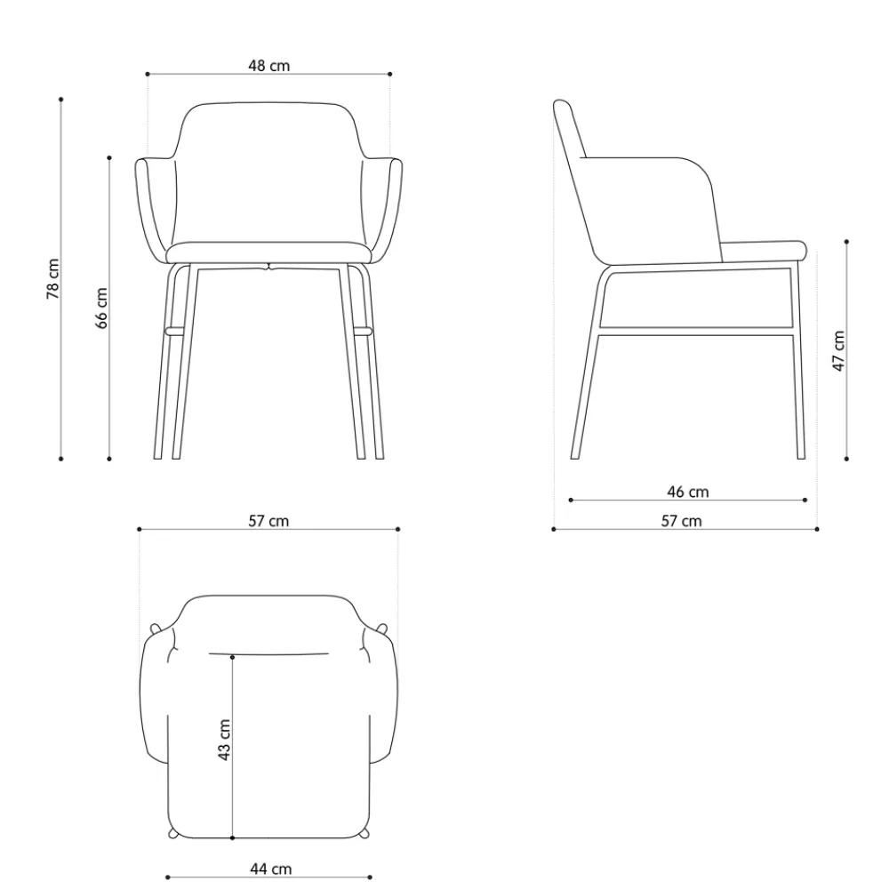 Viadurini Living Moderne Sessel-Hochwertiger farbiger Sessel aus Stoff und Metall Made in Italy - Molde