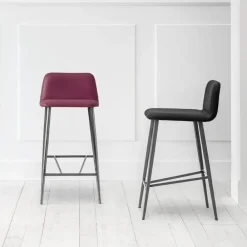 Viadurini Living Küchenhocker-Hochwertiger Hocker aus Leder mit Metallbasis Made in Italy - Molde