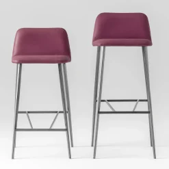 Viadurini Living Küchenhocker-Hochwertiger Hocker aus Leder mit Metallbasis Made in Italy - Molde