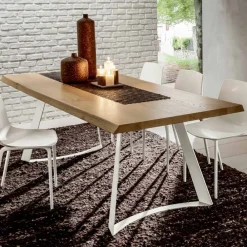 Viadurini Living Esstische-Hochwertiger Küchentisch aus entrindetem Holz Made in Italy - Pinocchio