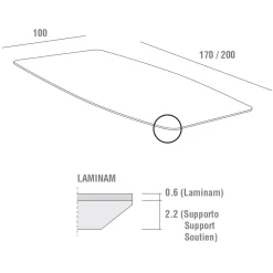 Viadurini Living Esstische-Hochwertiger Küchentisch mit Made in Italy Laminam Top - Lingotto
