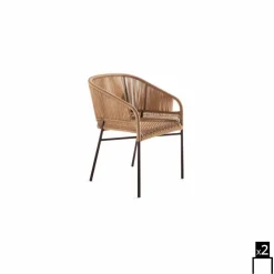 Varaschin Metallsessel|Moderne Sessel-Hochwertiger Outdoor Sessel handgeflechtet 2 Teile