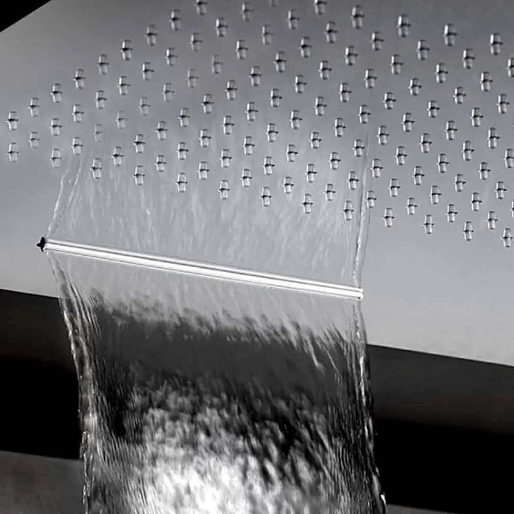 Viadurini Taps Duschköpfe-Hochwertiger quadratischer Duschkopf aus Edelstahl Made in Italy - Nello