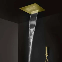 Viadurini Taps Duschköpfe-Hochwertiger quadratischer Duschkopf aus Edelstahl Made in Italy - Nello