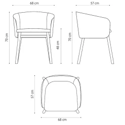 Viadurini Living Moderne Sessel-Hochwertiger Samtsessel mit Buchenfuß Made in Italy - Bergen