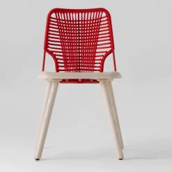 Viadurini Living Moderne Stühle-Hochwertiger Stuhl aus Holz, Metall und Seil Made in Italy, 2 Stück - Mandal