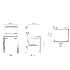 Viadurini Living Moderne Stühle-Hochwertiger Stuhl aus massivem Buchenholz Hergestellt in Italien, 2 Stück - Nora