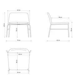 Viadurini Living Moderne Sessel-Hochwertiger Wohnzimmer Sessel aus Stoff und Metall Made in Italy - Molde