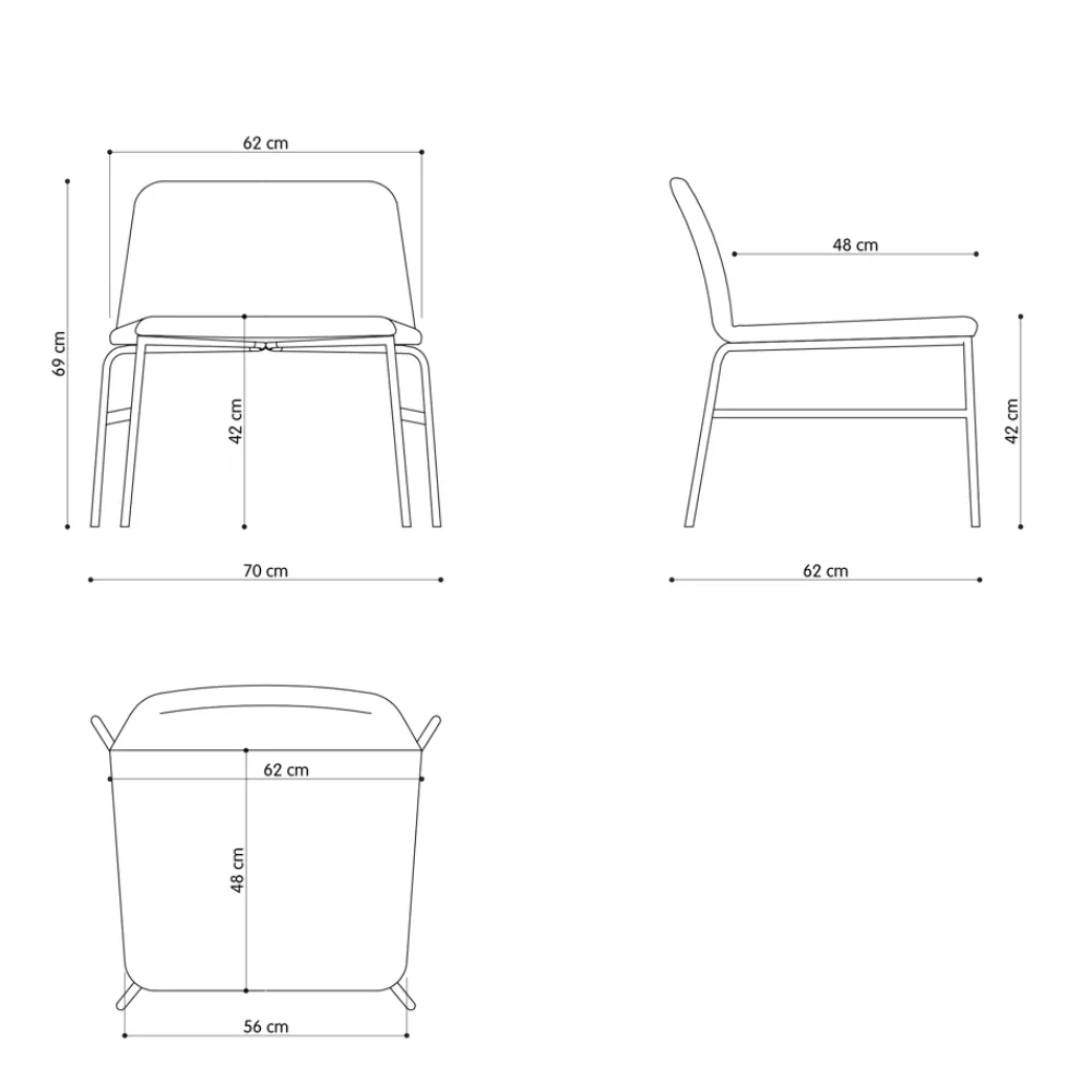 Viadurini Living Moderne Sessel-Hochwertiger Wohnzimmer Sessel aus Stoff und Metall Made in Italy - Molde