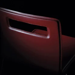 Viadurini Living Küchenhocker-Hocker aus burgunderfarbenem Leder und Kufenstruktur, hergestellt in Italien – Pallina