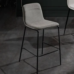 Viadurini Living Küchenhocker-Hocker aus farbigem Stoff und modernem Metall Made in Italy - Nautilus