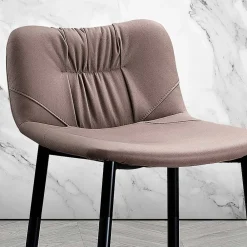 Viadurini Living Küchenhocker-Hocker aus Faserstoff in Lederoptik und Metall Made in Italy - Gohan