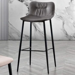 Viadurini Living Küchenhocker-Hocker aus Faserstoff in Lederoptik und Metall Made in Italy - Gohan