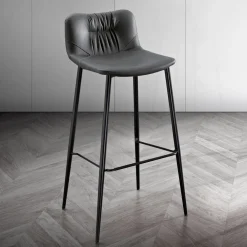 Viadurini Living Küchenhocker-Hocker aus Faserstoff in Lederoptik und Metall Made in Italy - Gohan