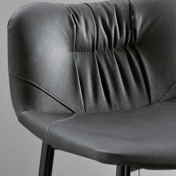 Viadurini Living Küchenhocker-Hocker aus Faserstoff in Lederoptik und Metall Made in Italy - Gohan