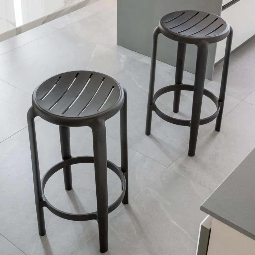 Viadurini Living Küchenhocker-Hocker aus glasfaserverstärktem Polypropylen in verschiedenen Farben - Neev