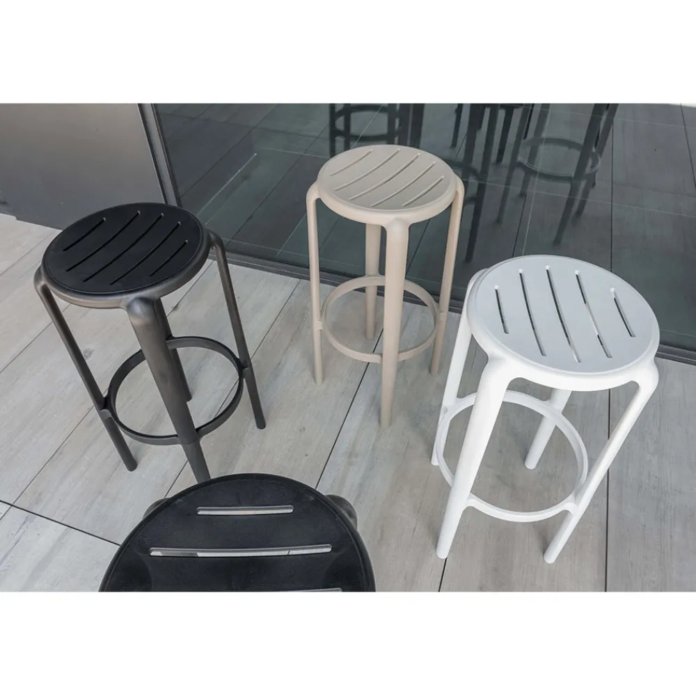 Viadurini Living Küchenhocker-Hocker aus glasfaserverstärktem Polypropylen in verschiedenen Farben - Neev