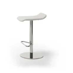 Viadurini Leather Barhocker-Hocker aus Kunstleder, Leder oder Leder, Stahl- und Holzkonstruktion - Peck Model