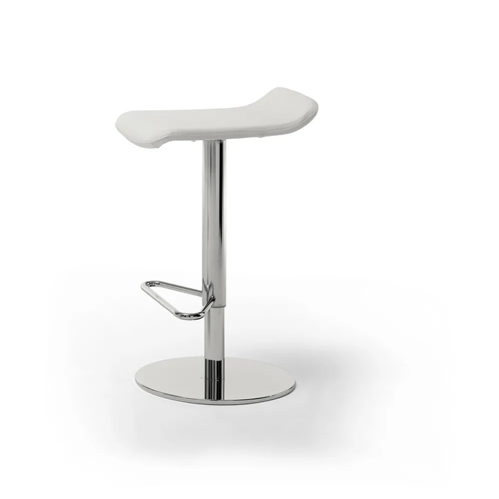 Viadurini Leather Barhocker-Hocker aus Kunstleder, Leder oder Leder, Stahl- und Holzkonstruktion - Peck Model