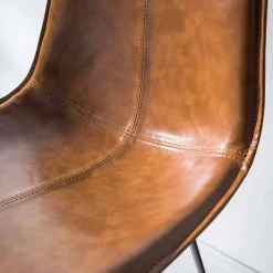 Viadurini Living Barhocker-Hocker aus Kunstleder Wildleder-Effekt H 60, Struktur mit 4 Beine - Ovidio