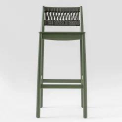 Viadurini Living Küchenhocker-Hocker aus massiver Buche mit Webart aus farbigem Seil Made in Italy - Nora