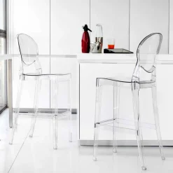 Viadurini Living Küchenhocker-Hocker aus Polycarbonat durchsichtig modern Bosa