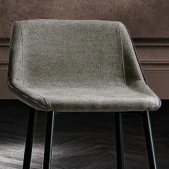 Viadurini Living Küchenhocker-Hocker aus Stoff und anthrazitfarbenem Metalldesign Made in Italy - Marianet