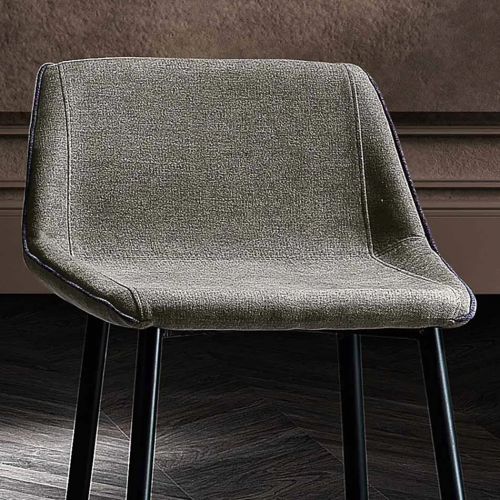 Viadurini Living Küchenhocker-Hocker aus Stoff und anthrazitfarbenem Metalldesign Made in Italy - Marianet