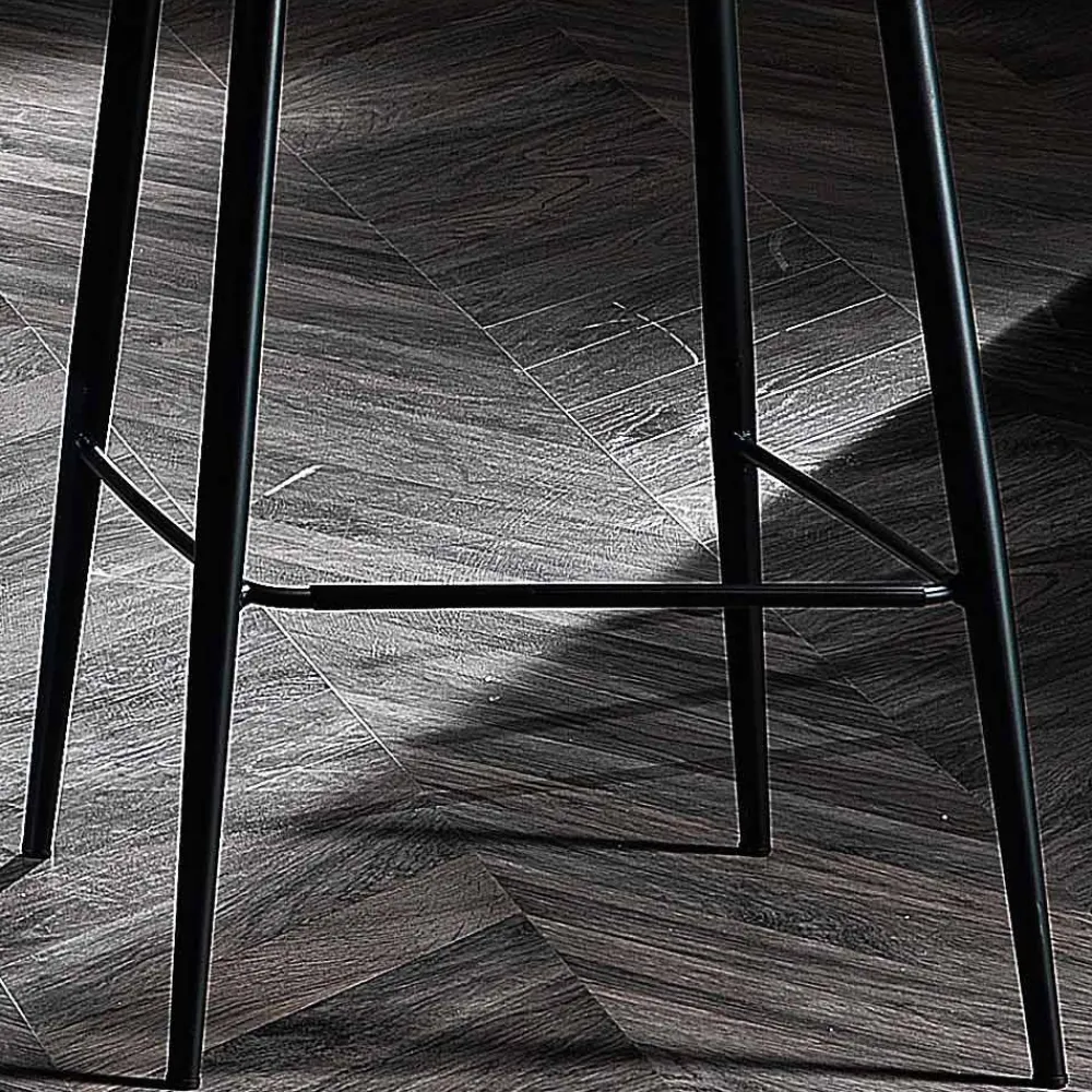 Viadurini Living Küchenhocker-Hocker aus Stoff und anthrazitfarbenem Metalldesign Made in Italy - Marianet