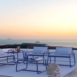 Viadurini in the Garden Gartenideen-Hocker Couchtisch für die Gartengestaltung aus farbigem Metall Made in Italy - Karol